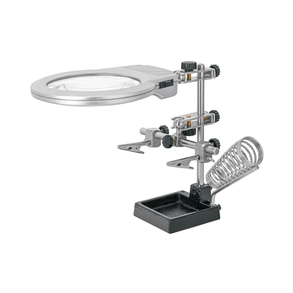 Estación de sujeción con lupa y luz LED, TRUPER ESSU-4