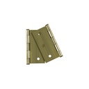 Bolsa 2 bisagras cuadradas 3', latón antiguo, plana, BASIC BC-302PPB
