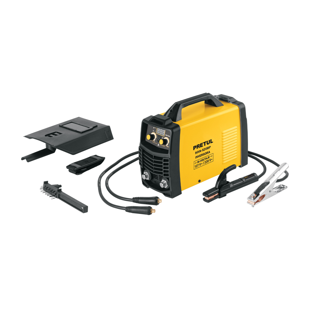 Soldadora inversora 200A, bi-voltaje, Serie 500, PRETUL SOIN-520BP