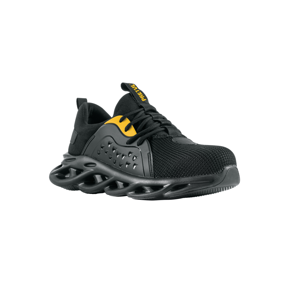 Tenis de seguridad #23, casquillo metálico, negros, PRETUL ZC-023TN