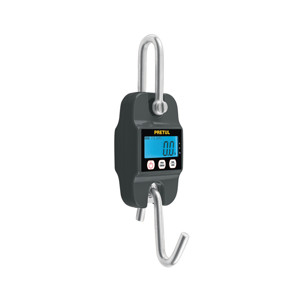 Báscula electrónica colgante, 300 kg, de pilas, PRETUL BASE-300CP