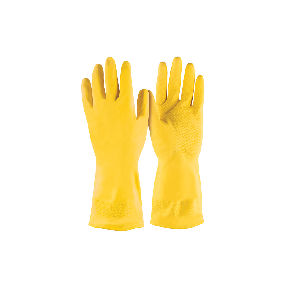 Guantes de látex para limpieza, amarillos, XCH, Pretul GU-340
