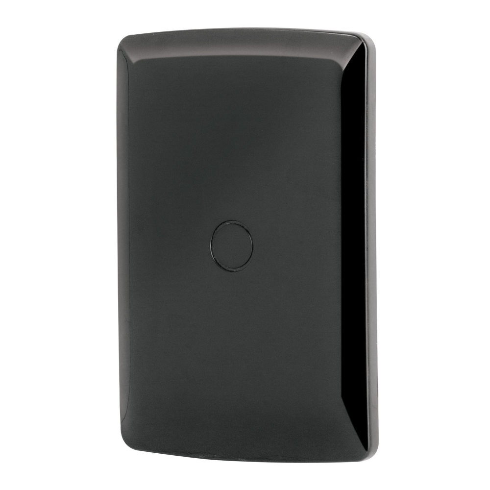 Placa ciega, Italiana, color negro, VOLTECK PPC-IN