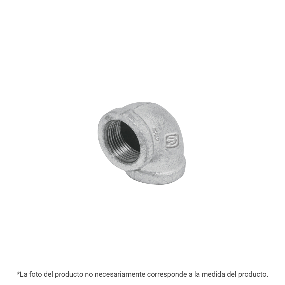Codo 90° acero galvanizado de 1/4', FOSET CG-507