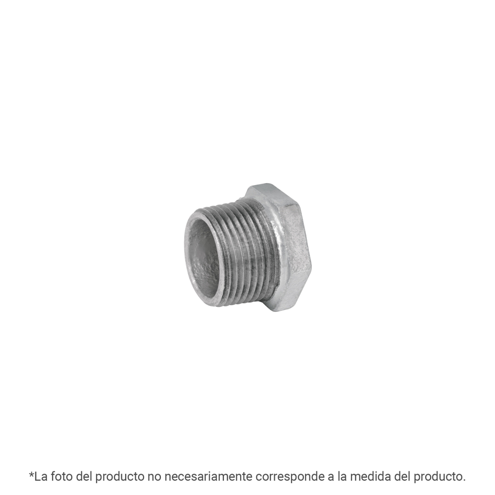 Reducción bushing acero galvanizado 3/8x1/4', FOSET CG-225