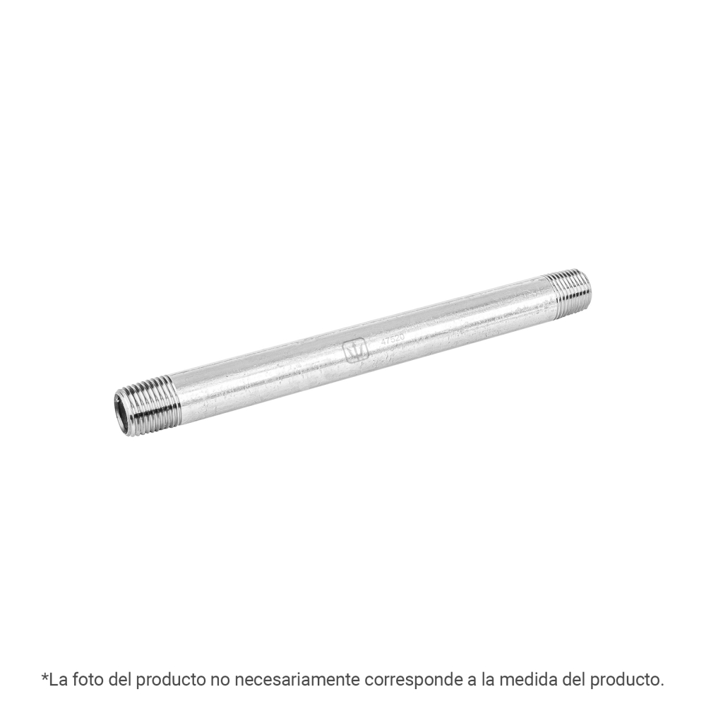 Niple de acero galvanizado 1/4' x 2', FOSET CG-449