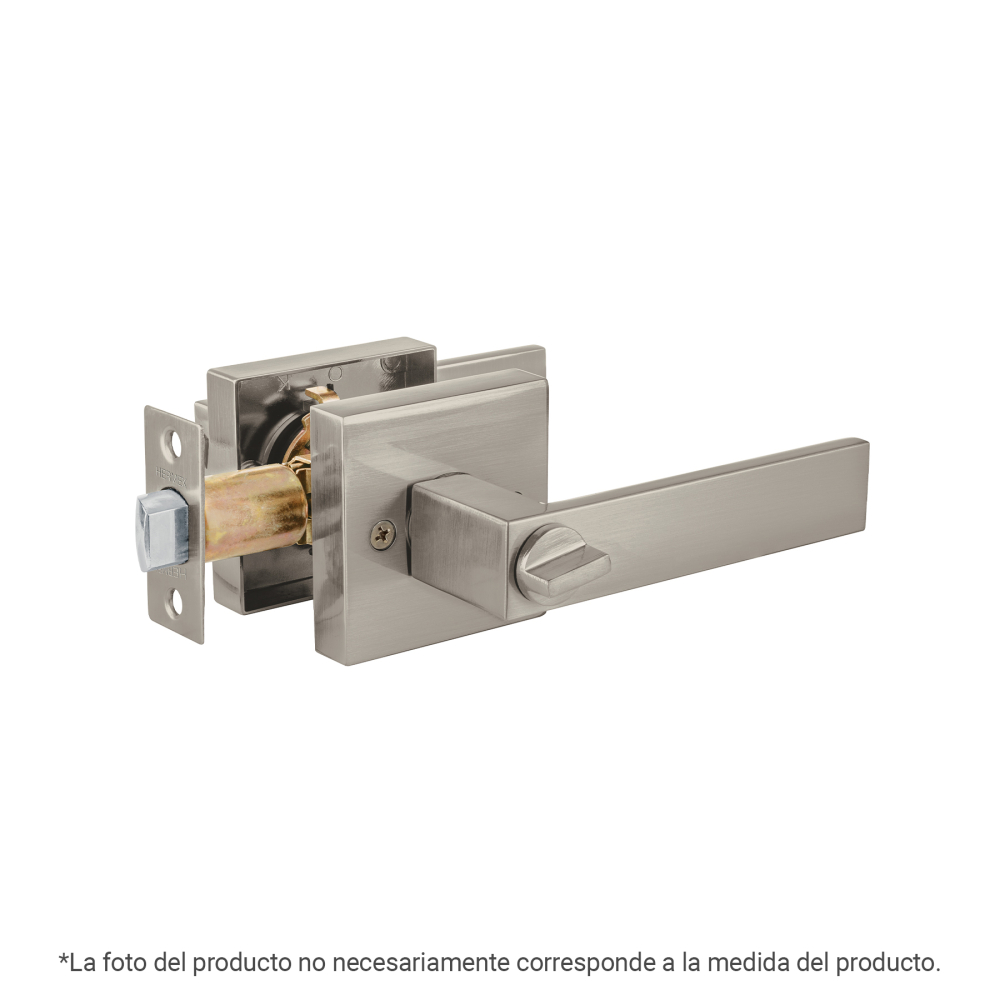 Cerradura manija 'Módena' p/recámara, níquel satinado,HERMEX CEMA-24R