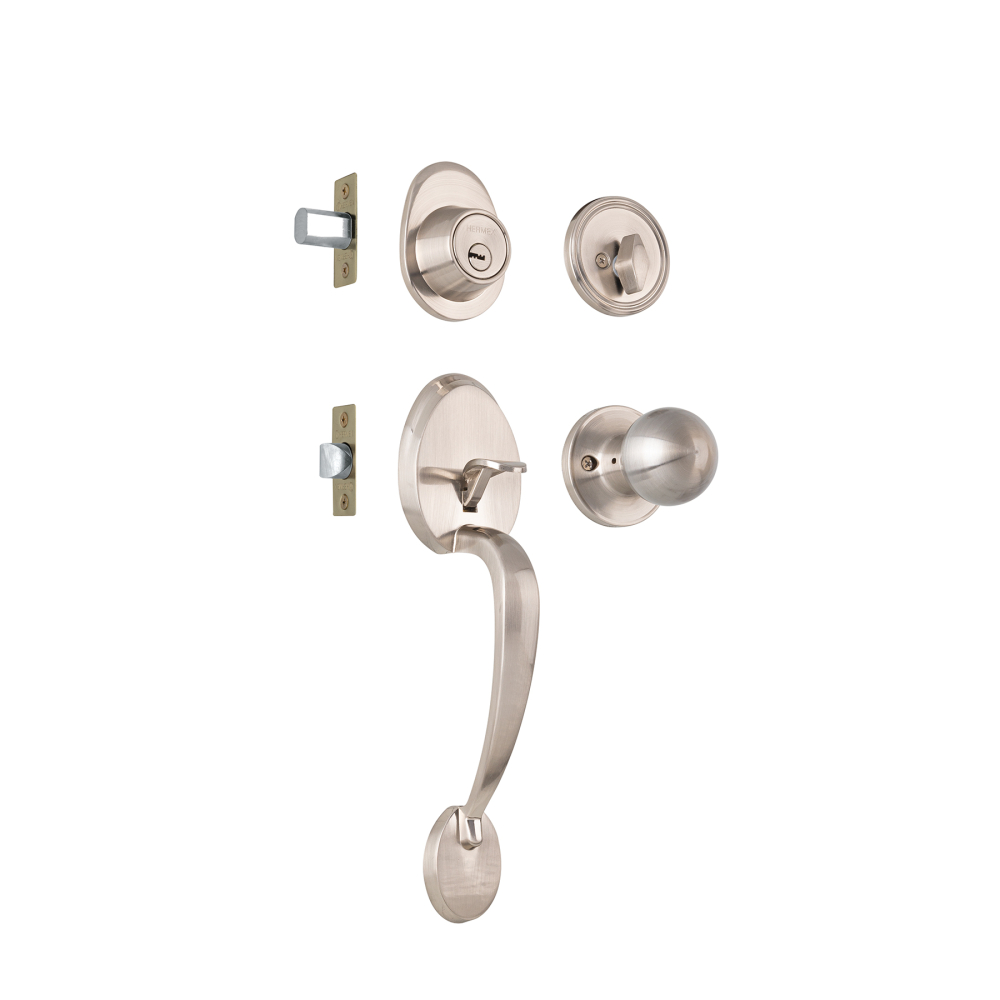 Jaladera/perilla, Lugo llave-mariposa, Níquel Satín, HERMEX CEP-41PJ