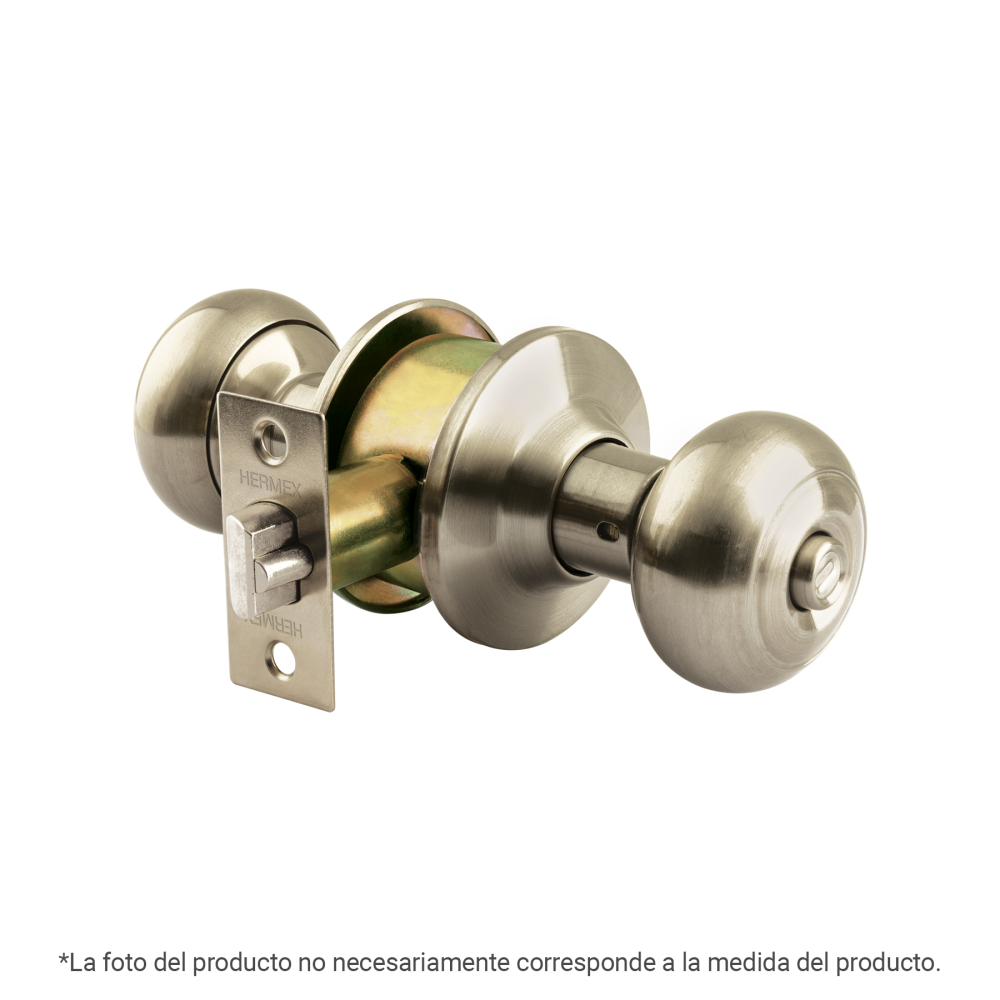 Cerradura tipo oval para entrada, níquel satín, HERMEX CEPO-42E
