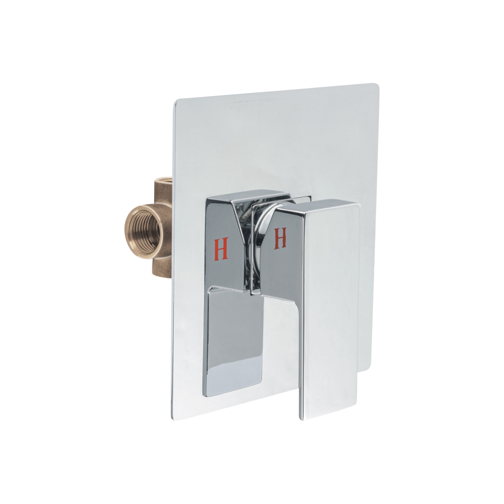 Monomando para regadera sin desviador, cromo, FOSET KUBO KUM-71