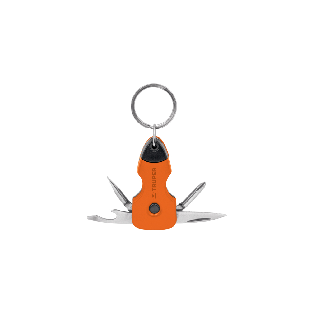 Multiherramienta 6 funciones, con LED, tipo llavero, TRUPER NAMU-LL