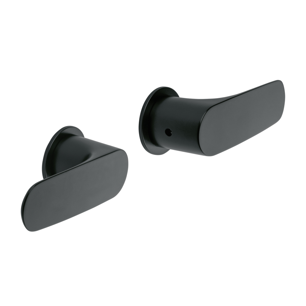 Juego manerales palanca para regadera, negro, FOSET RIVIERA RIM-61M