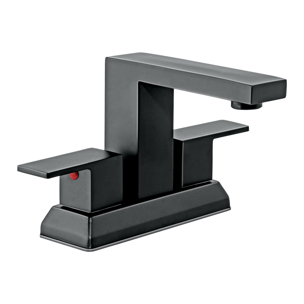 Mezcladora para lavabo 4', negro, FOSET KUBO KUM-43M