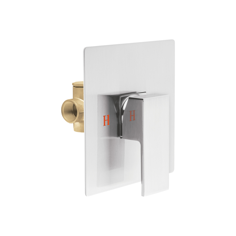 Monomando para regadera sin desviador, satín, FOSET KUBO KUM-71N