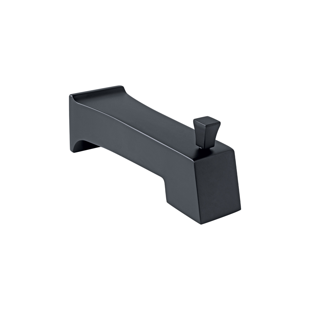 Salida de tina con desviador, negro, FOSET KUBO KUR-51M