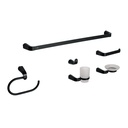 Juego de 6 accesorios para baño, negro, FOSET RIVIERA RIA-7000M