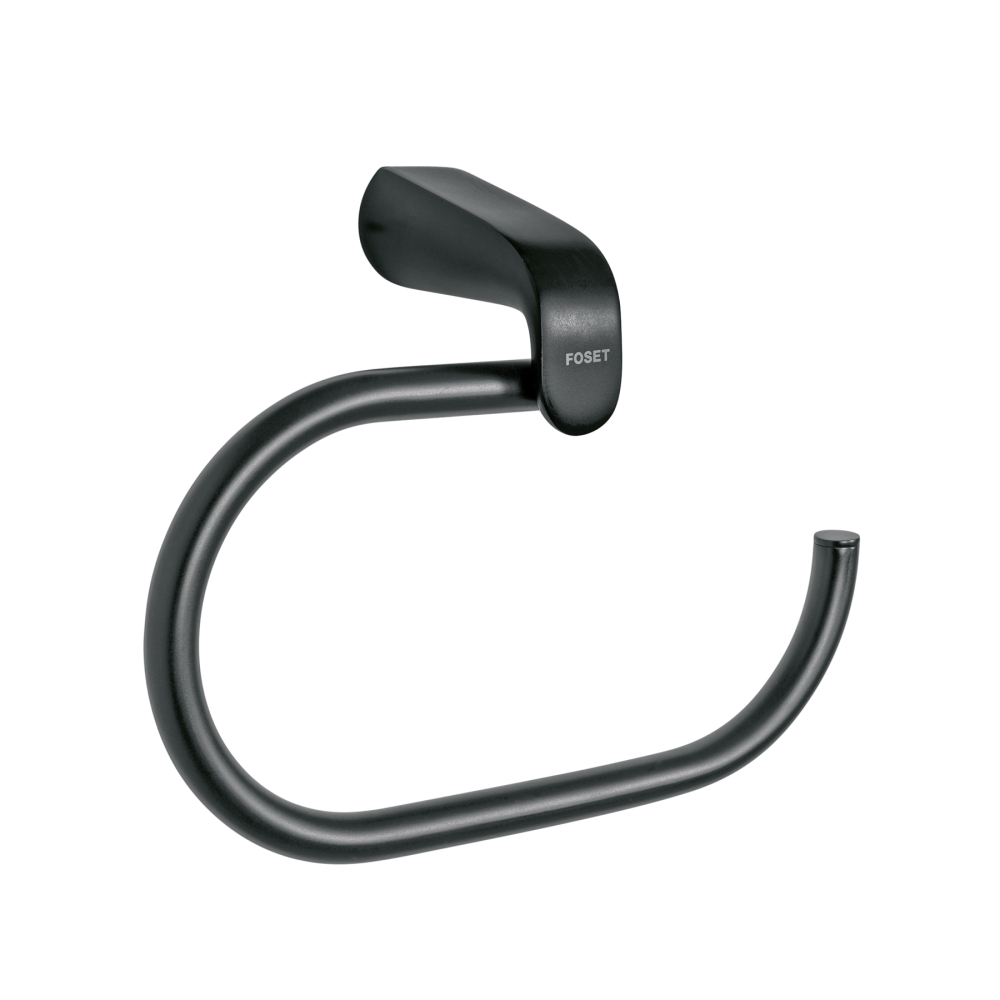 Toallero argolla, negro, FOSET RIVIERA RIA-77M
