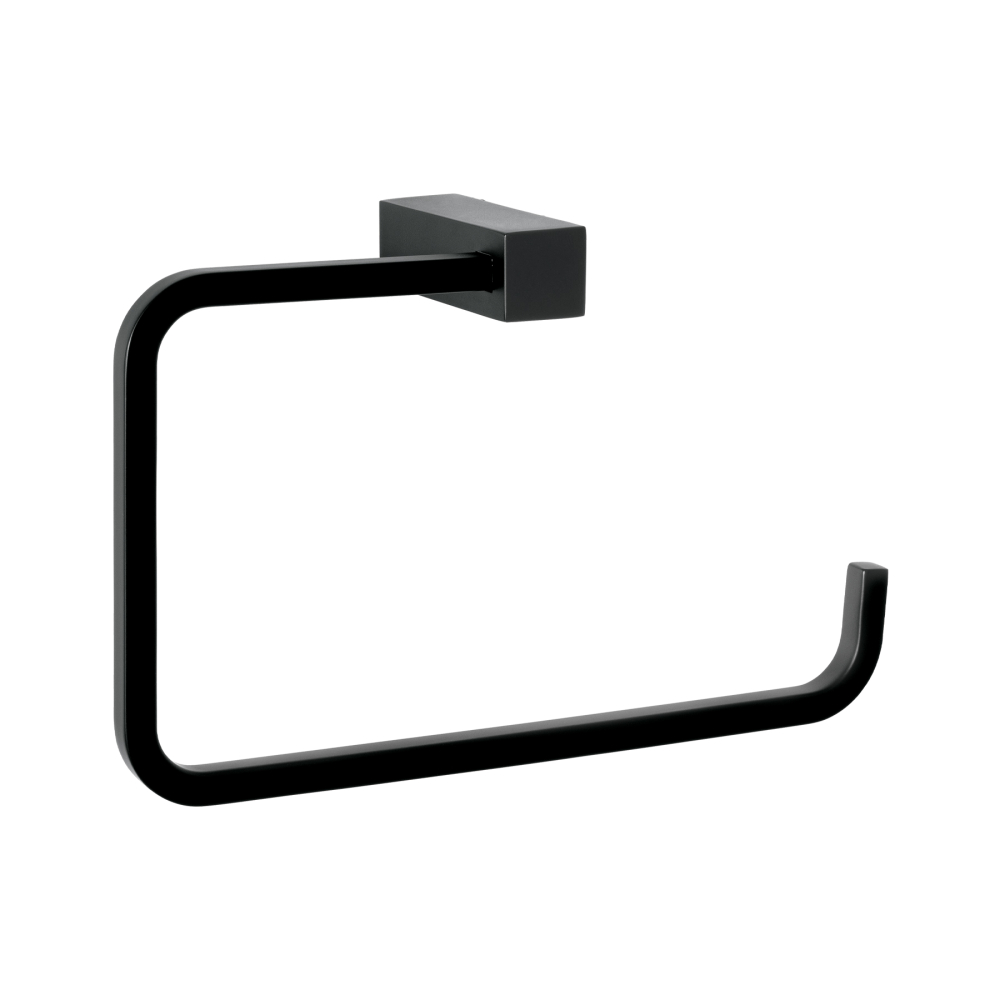 Toallero de argolla, negro, FOSET KUBO KUA-77M