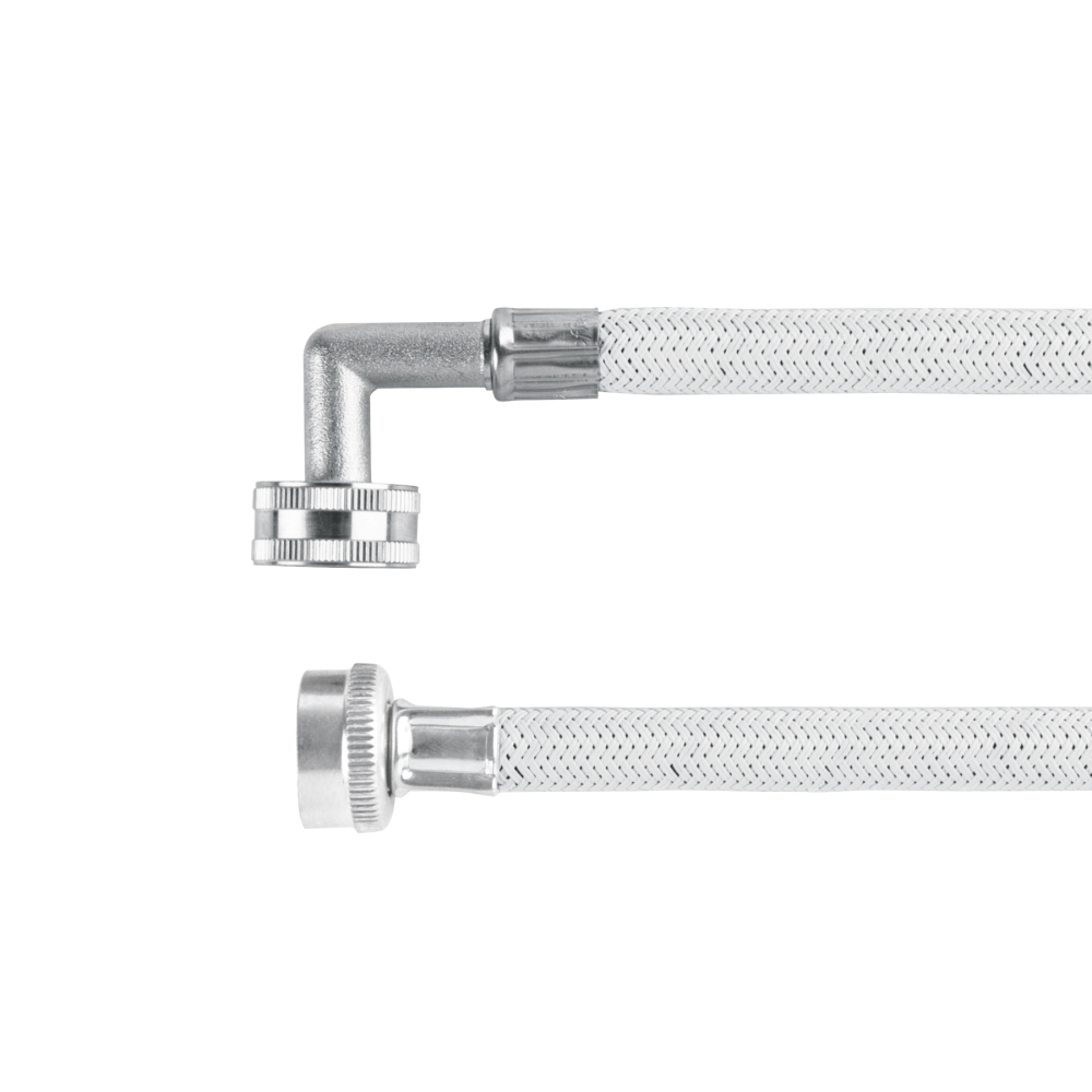 Manguera para lavadora, vinilo, c/codo 90, FOSET FLV-120N