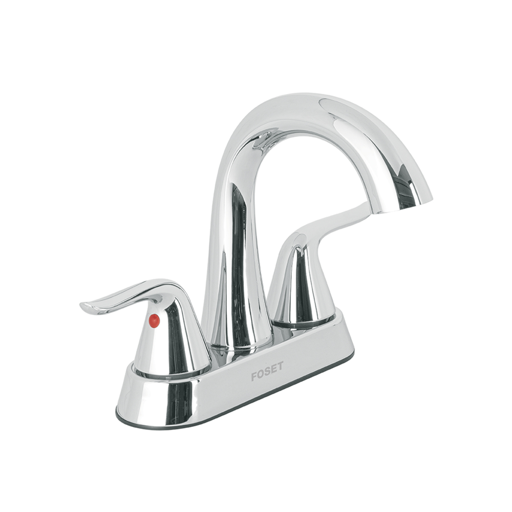 Mezcladora lavabo 4' cromo, cuello alto, palanca, FOSET AERO AEM-48