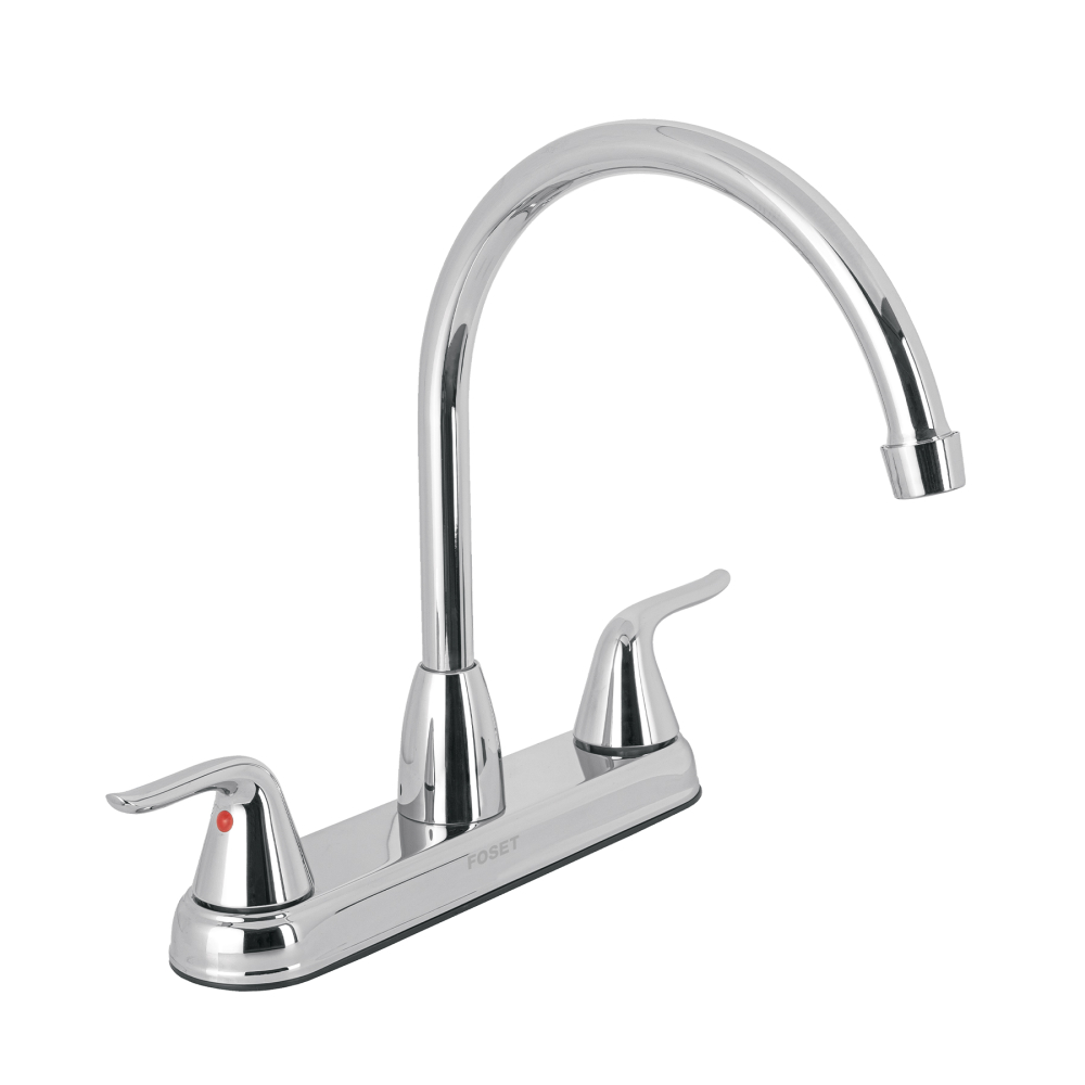 Mezcladora fregadero 8' cromo, c. largo, palanca, FOSET AERO AEF-84