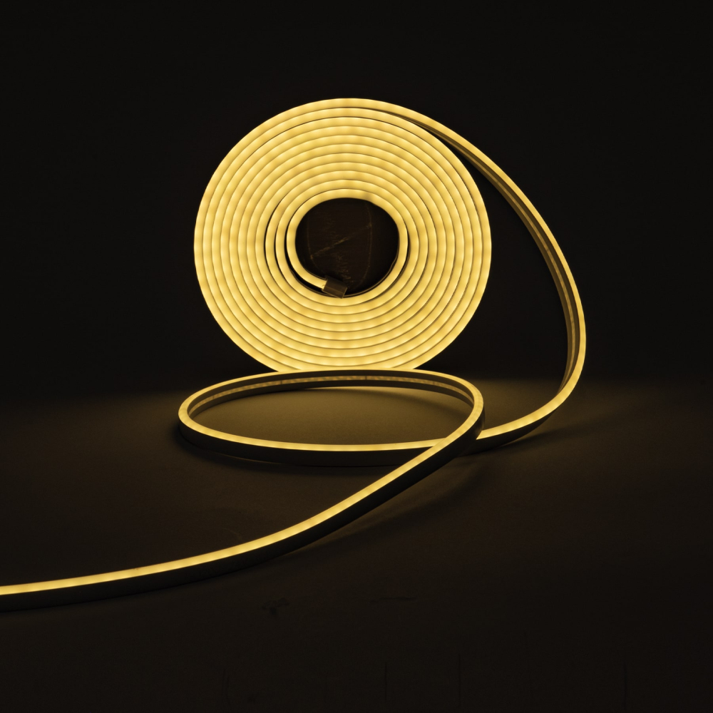 Tira flex LED neón 11 W para interior y exterior, 5 m, ámbar TIR-02NL