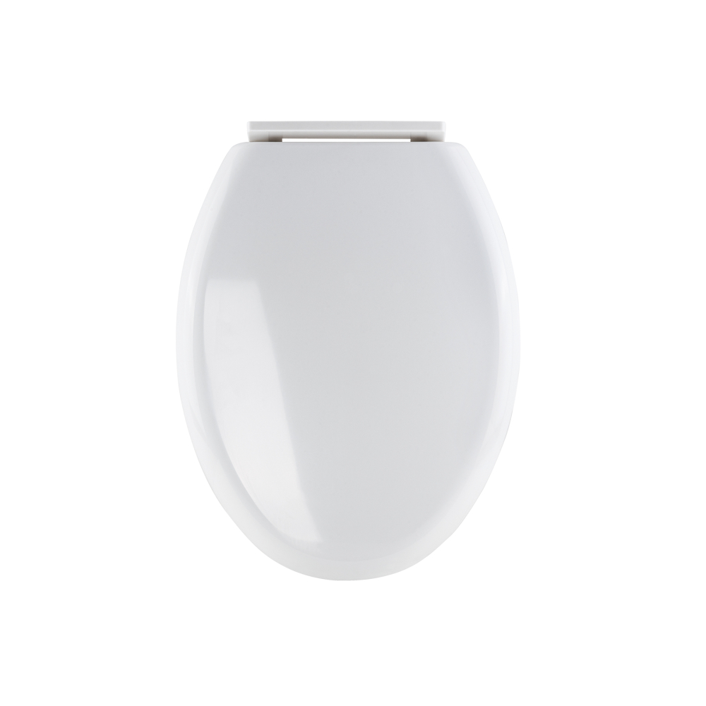 Asiento alargado p/ WC one piece, cierre lento, blanco, AQUA AWC-45OB