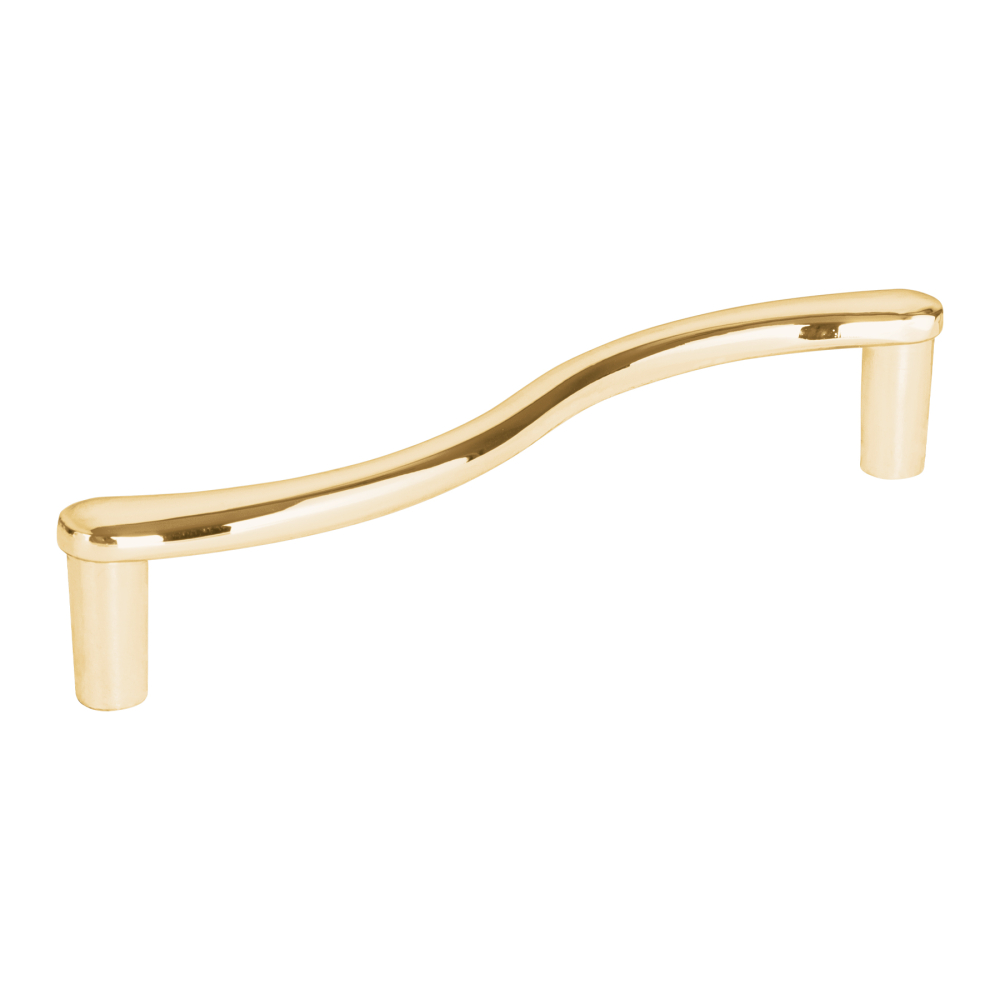 Jaladera de 128mm, línea Toledo, latón brillante, HERMEX JAL-1422