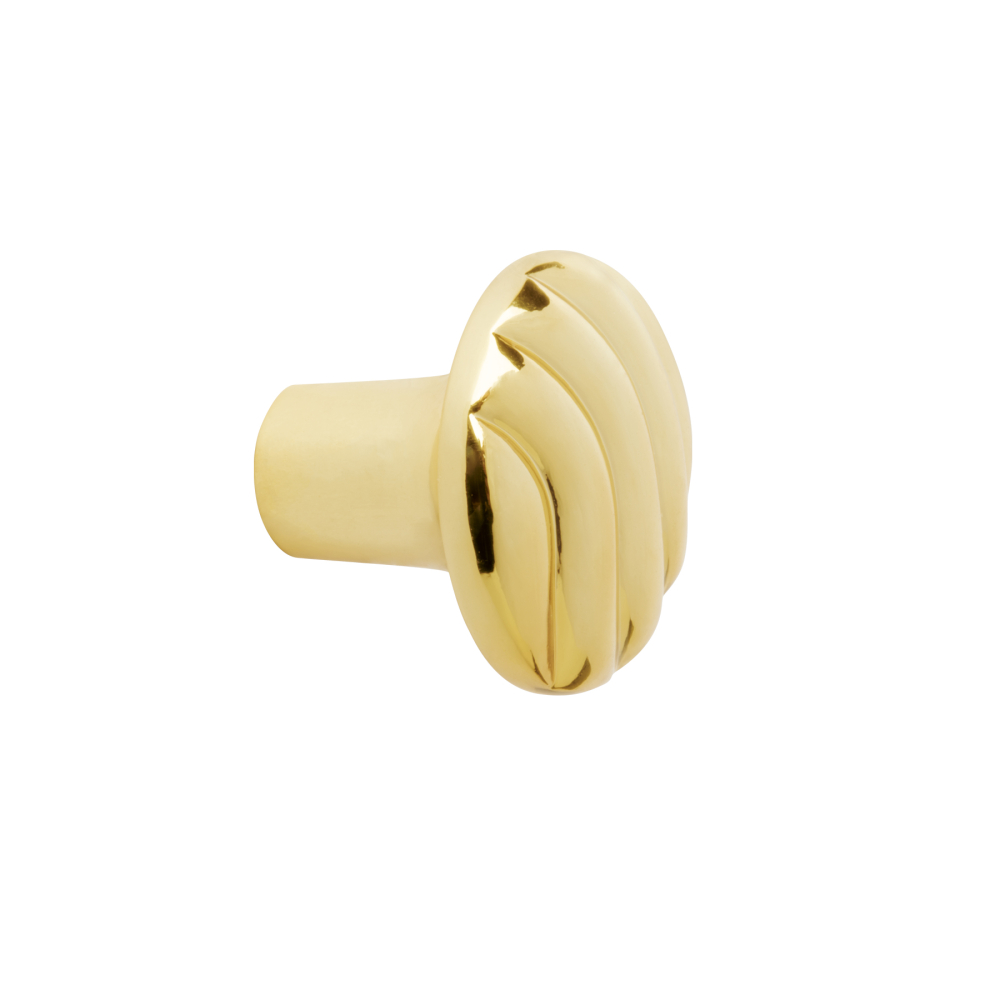 Perilla metálica estilo 'Toledo', latón brillante, HERMEX PER-142