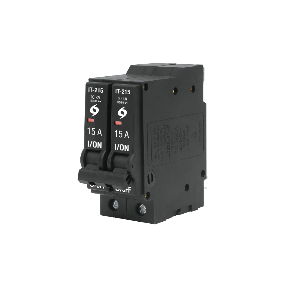 Interruptor de 2 polos 15A, enchufable, a granel, VOLTECK IT-215G
