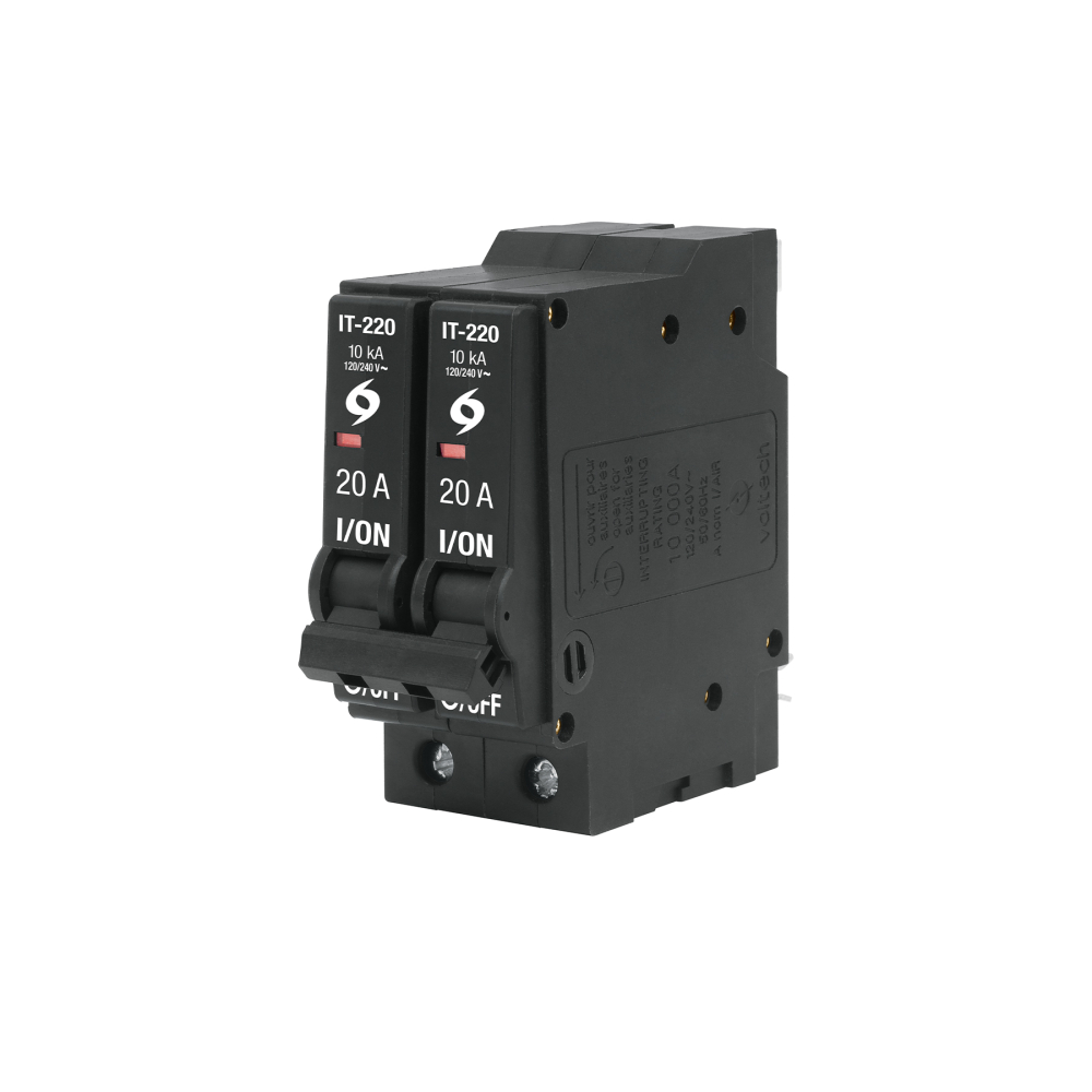 Interruptor de 2 polos 20A, enchufable, a granel, VOLTECK IT-220G