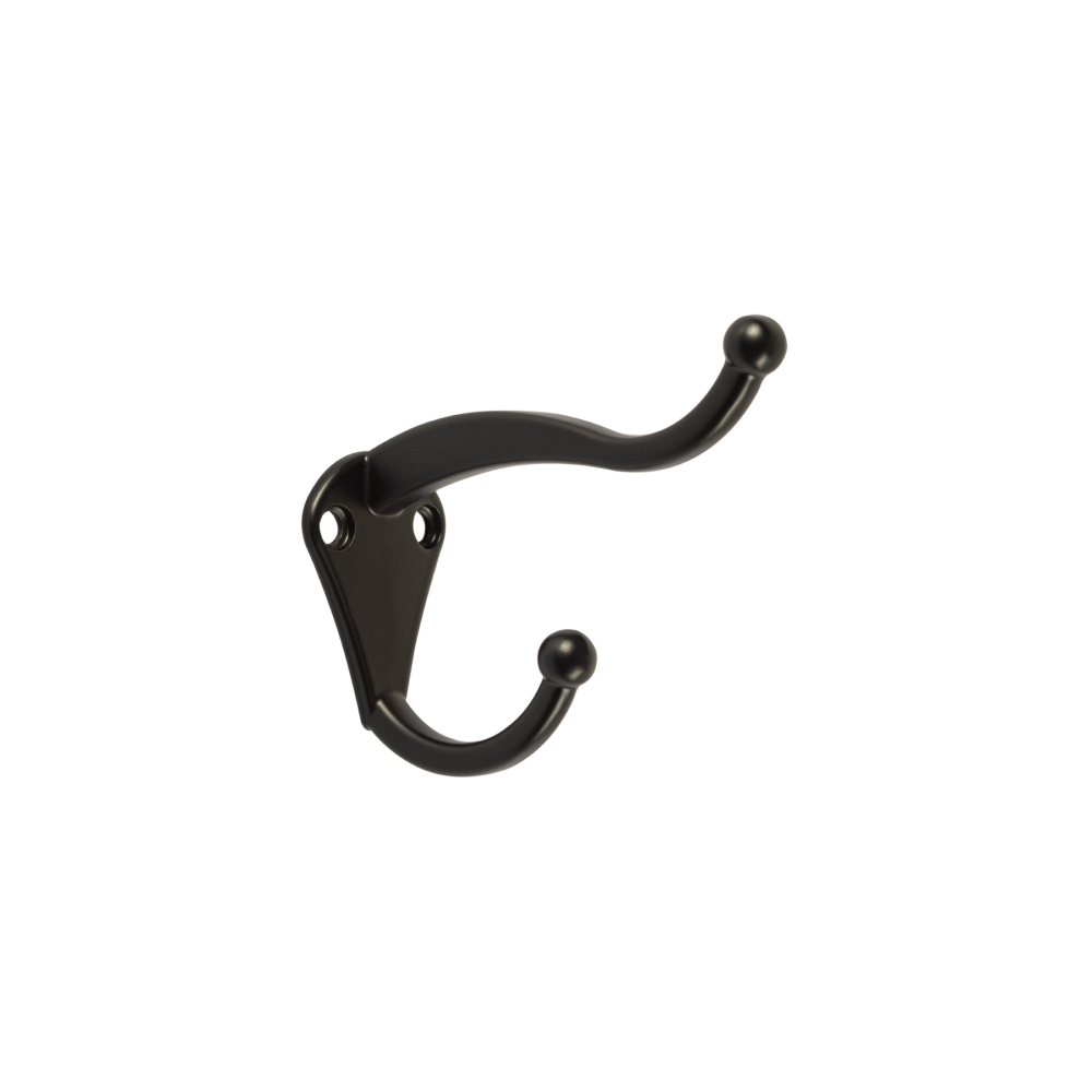 Gancho tipo perchero sombrero y abrigo, 4 cm, negro, HERMEX PEPU-36