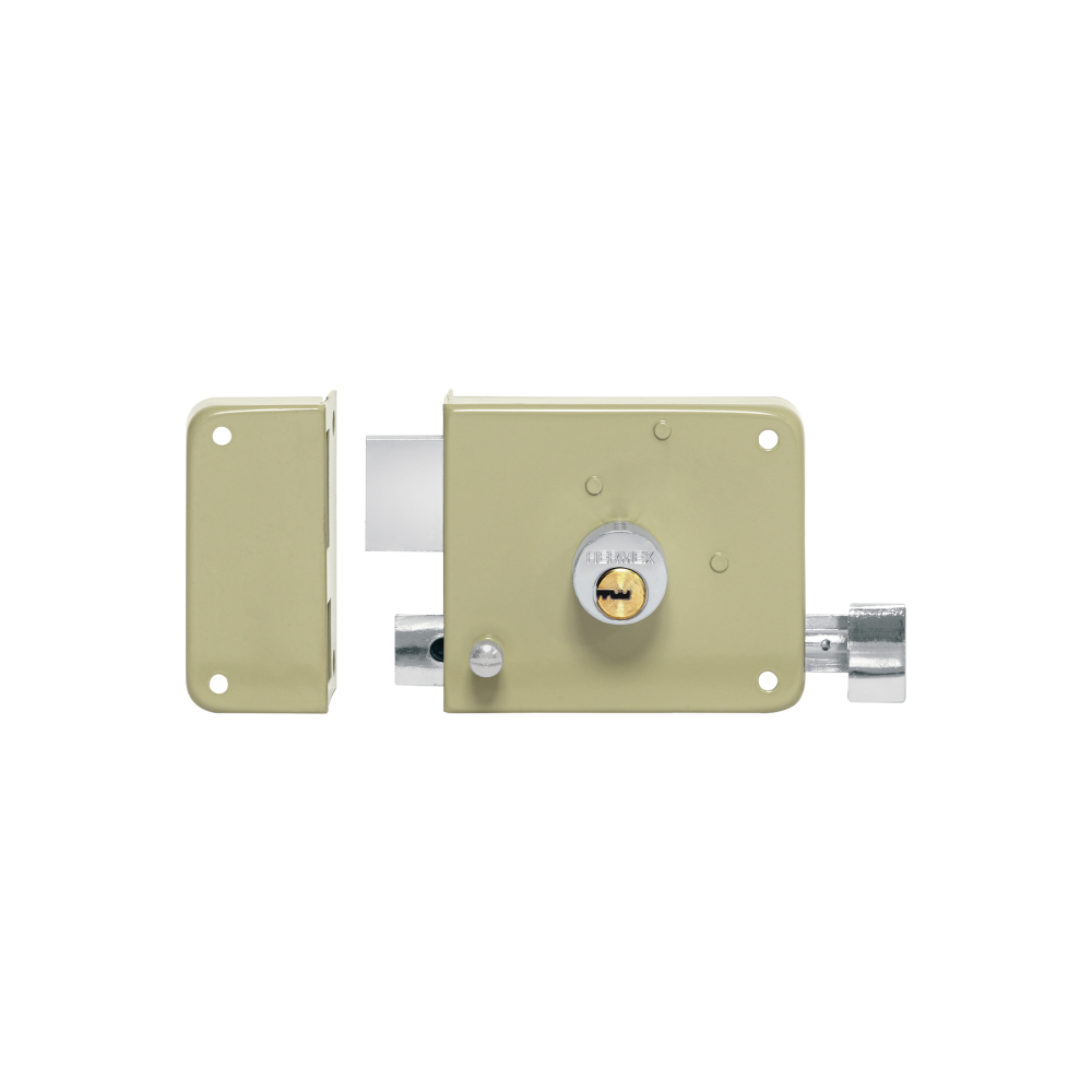Cerradura sobreponer izq instala-fácil, llave puntos, caja CS-75IQ