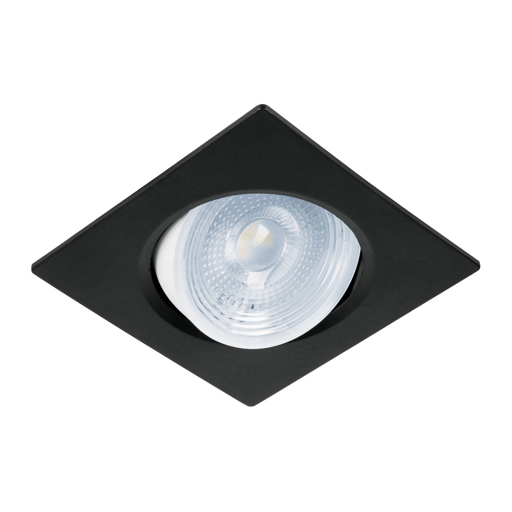 Luminario LED empotrable 5W 6500K, cuadrado, negro, VOLTECK EMP-107L