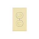 Placa armada 2 interruptores sencillo, línea Standard,marfil PA-APDO-S