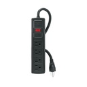 Multicontacto doméstico con 4 entradas, negro, VOLTECK MUL-4N