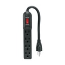 Multicontacto económico 4 entradas, negro, VOLTECK MUL-4EN