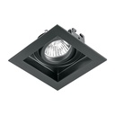 Luminario empotrable con 1 spot dirigible, negro, VOLTECK EMP-711S