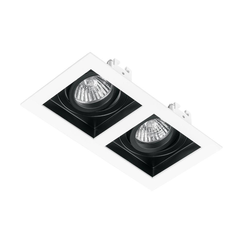 Luminario empotrable con 2 spots dirigibles, blanco, VOLTECK EMP-720S