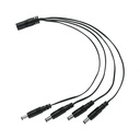 Cable Divisor de Energía tipo Pulpo 1 a 4 para CCTV, Volteck CTV-14CP