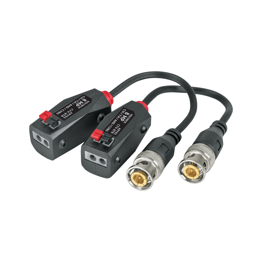 Par de Transceptores Pasivos Video Balun, hasta 8MP, VOLTECK CTV-8TR