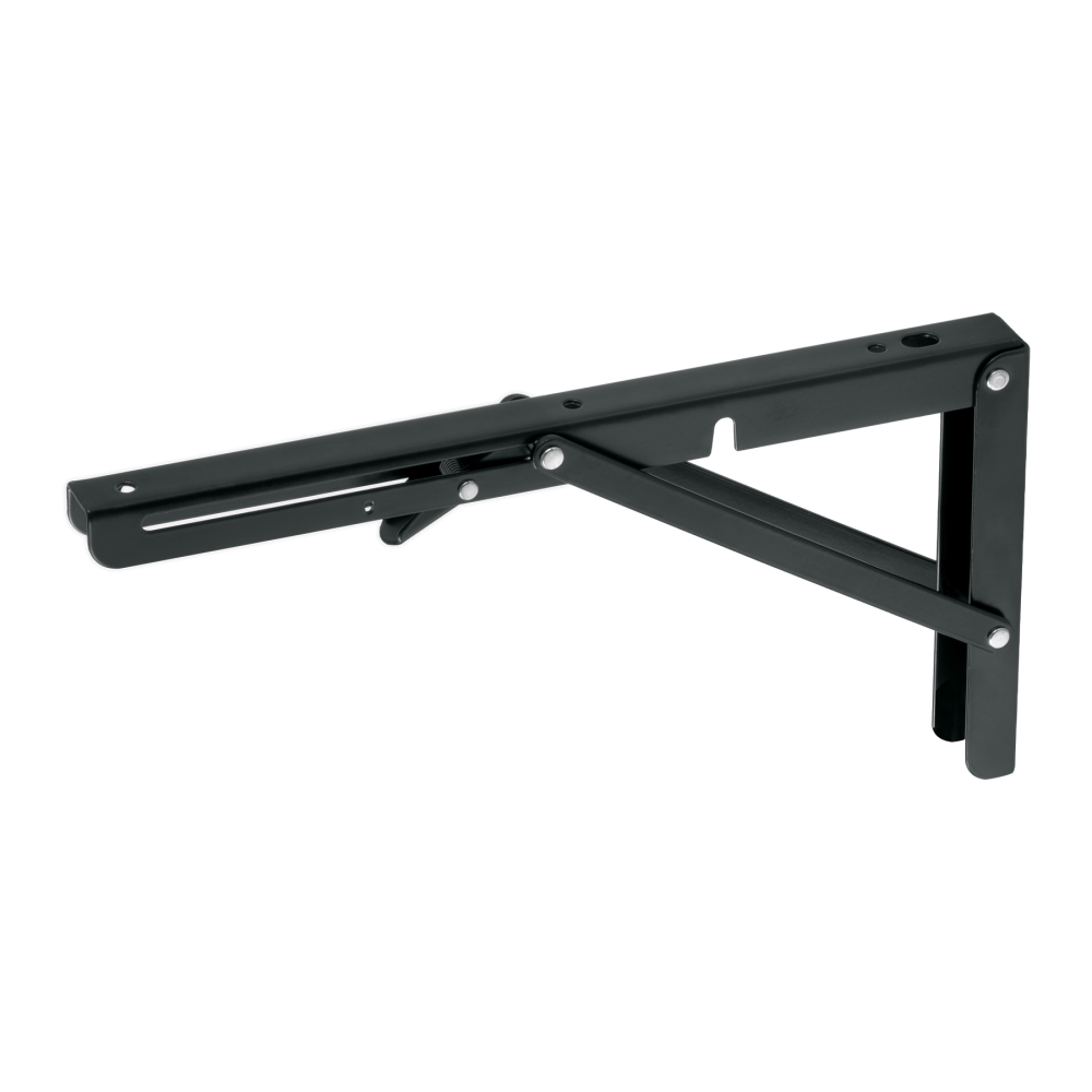Ménsula plegable de acero negra 6' x 12', FIERO MEP-12N