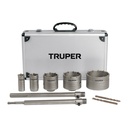 Juego de 9 brocasierras para concreto SDS Plus y Max, TRUPER JBS-9C