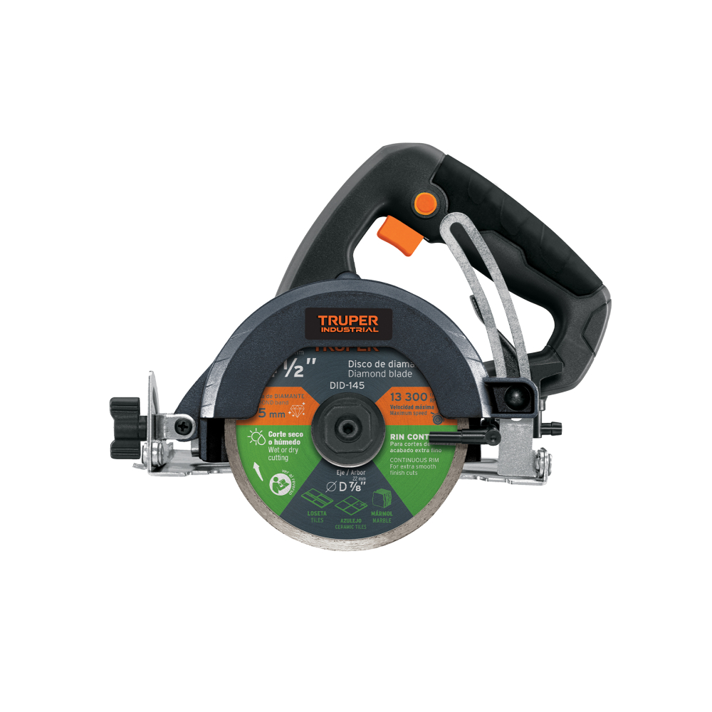 Cortadora para azulejos, 4-1/2', 1320W, TRUPER INDUSTRIAL CAZE-4-1/2N
