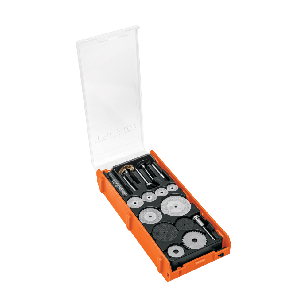 Kit de accesorios para herramienta rotativa, 51 pzas, TRUPER MOTO-KIT-51