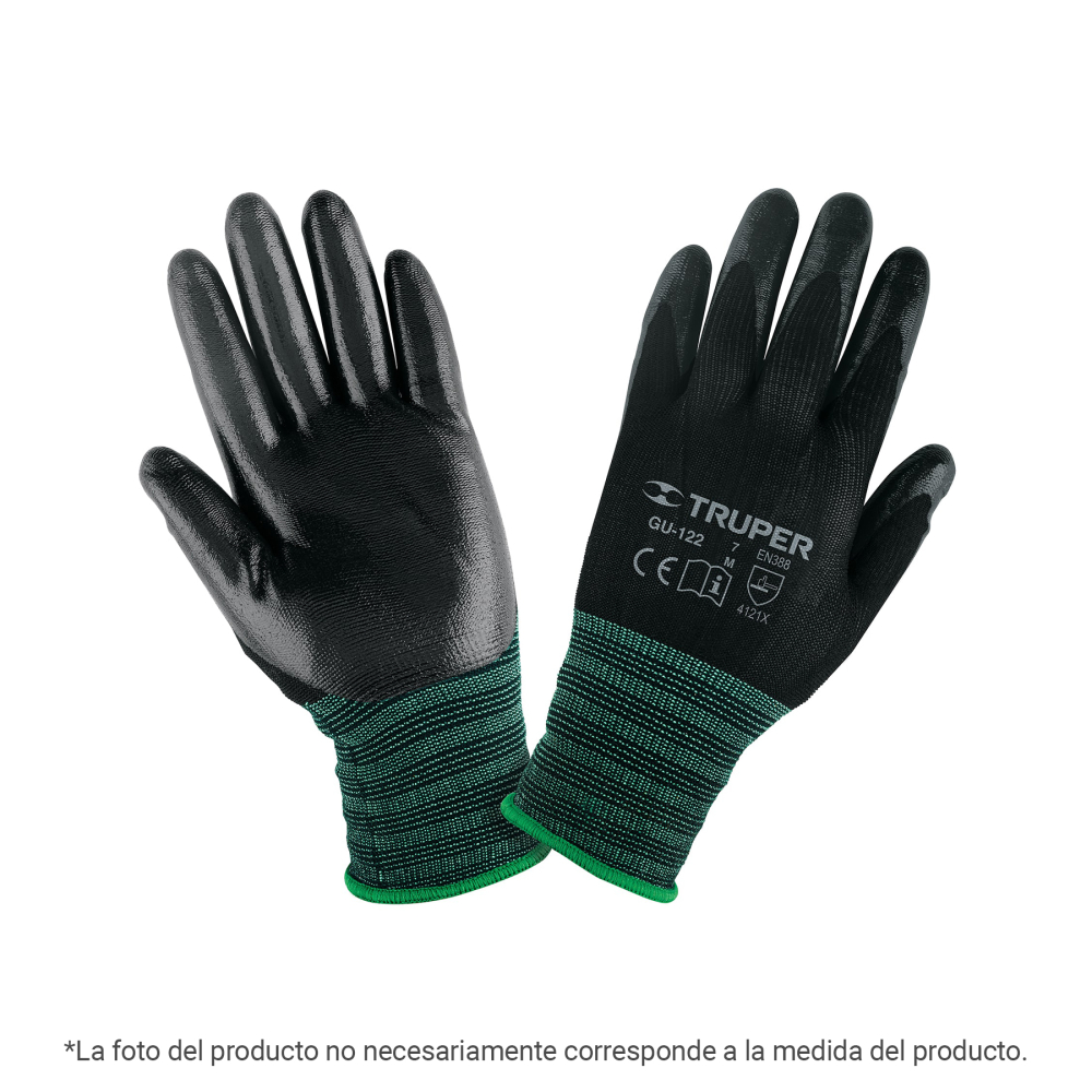Guantes de nylon recubiertos de nitrilo, XCH, TRUPER GU-120