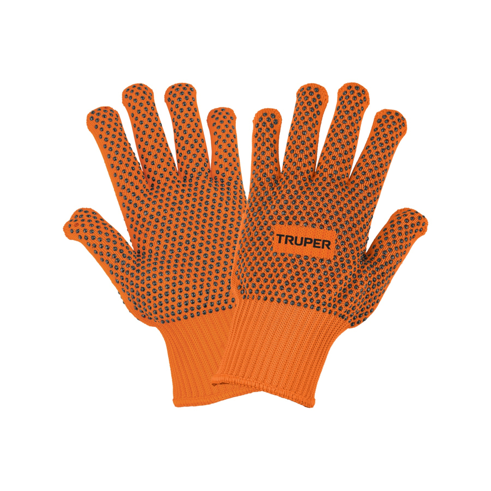 Guantes de algodón con puntos de PVC en palma y dorso,TRUPER GU-445