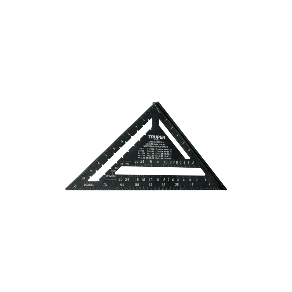 Escuadra 12', aluminio color negro, para muro de yeso,TRUPER ET-12AN