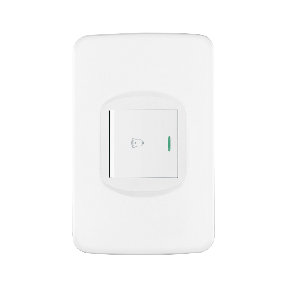 Placa armada 1 interruptor de timbre 1.5 módulos, Toledo PA-TI-TB