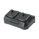 Cargador dual de baterías de ion litio 20V, PRETUL CARD-20P